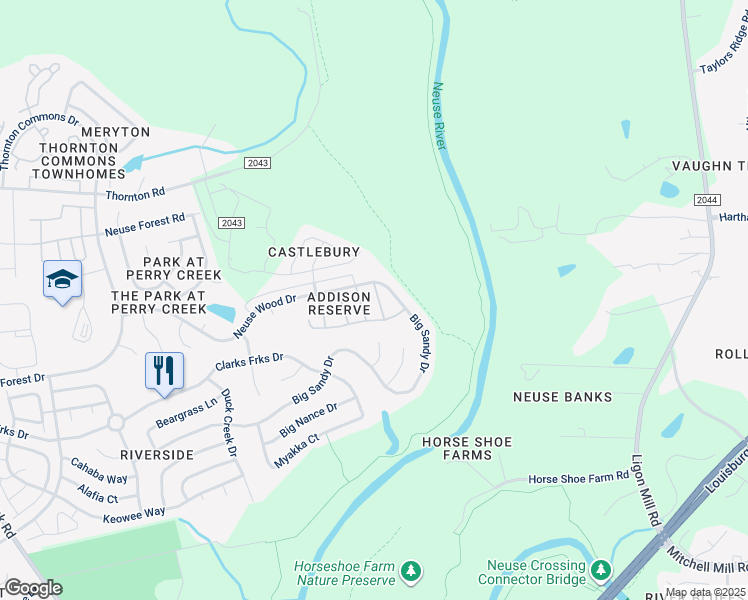 map of restaurants, bars, coffee shops, grocery stores, and more near 8325 Plano Ct in Raleigh