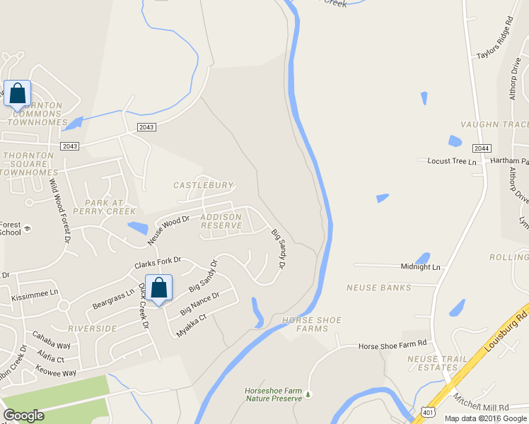 map of restaurants, bars, coffee shops, grocery stores, and more near 6155 Neuse Wood Drive in Raleigh