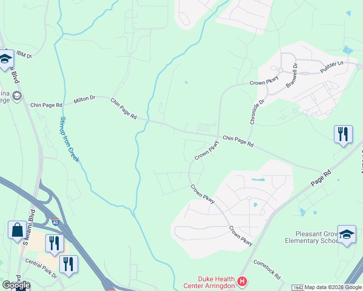 map of restaurants, bars, coffee shops, grocery stores, and more near 217 Mona Lisa Lane in Morrisville