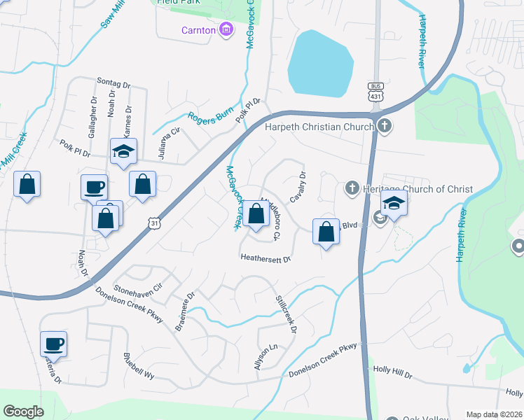 map of restaurants, bars, coffee shops, grocery stores, and more near 103 Middleboro Circle in Franklin