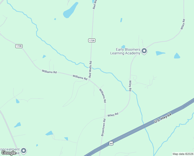 map of restaurants, bars, coffee shops, grocery stores, and more near 605 Williams Road in Spring Hope