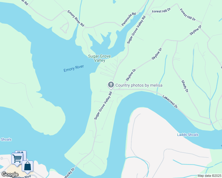 map of restaurants, bars, coffee shops, grocery stores, and more near 2203 Sugar Grove Valley Road in Harriman