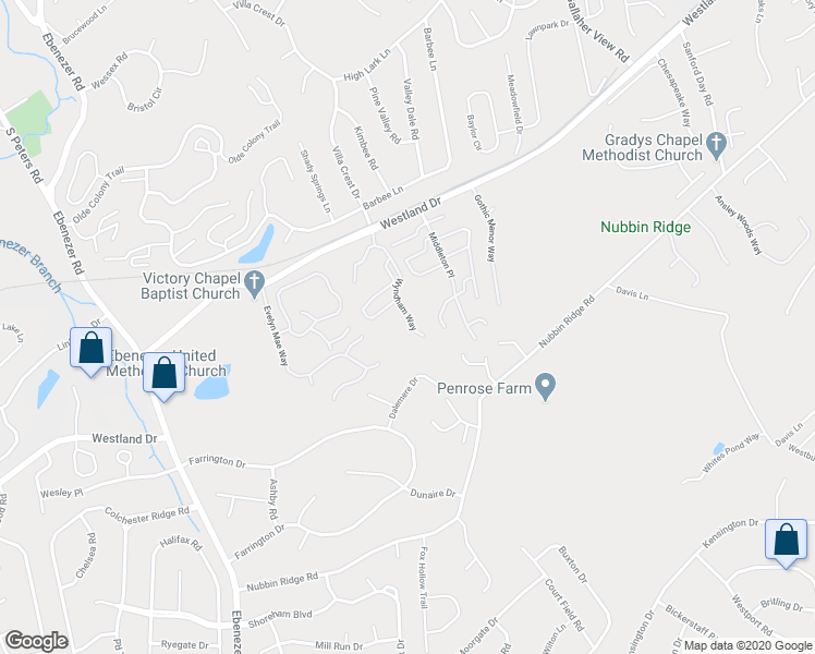 map of restaurants, bars, coffee shops, grocery stores, and more near 1006 Wyndham Way in Knoxville