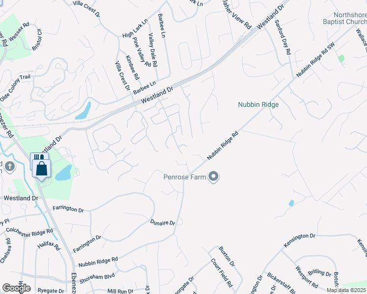 map of restaurants, bars, coffee shops, grocery stores, and more near 8504 Old Towne Court in Knoxville