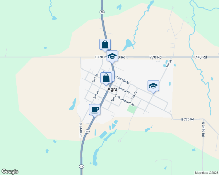 map of restaurants, bars, coffee shops, grocery stores, and more near 21 Main Street in Agra