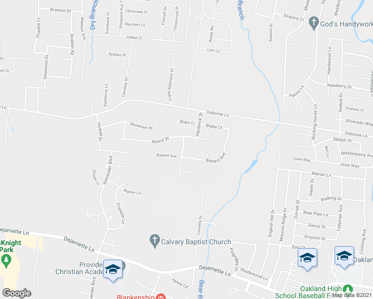 map of restaurants, bars, coffee shops, grocery stores, and more near 2722 Ormond Street in Murfreesboro