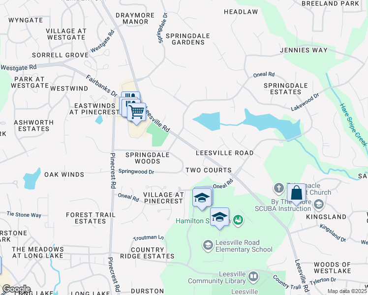 map of restaurants, bars, coffee shops, grocery stores, and more near 8809 Leesville Road in Raleigh