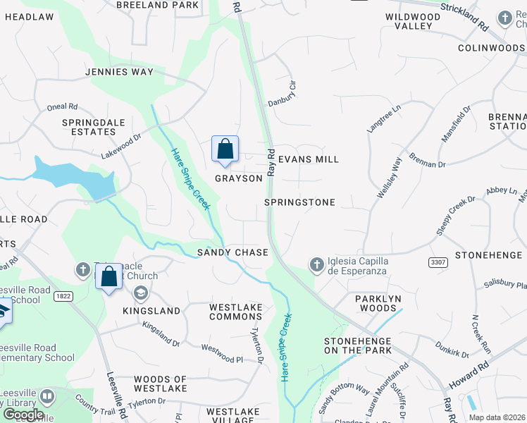 map of restaurants, bars, coffee shops, grocery stores, and more near 8304 Dunwood Court in Raleigh