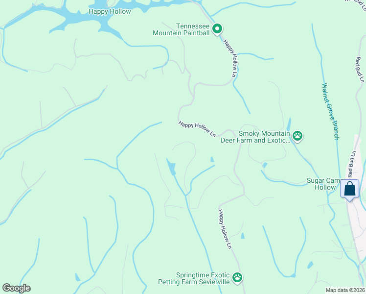 map of restaurants, bars, coffee shops, grocery stores, and more near 381 Oak Lake Drive in Sevierville