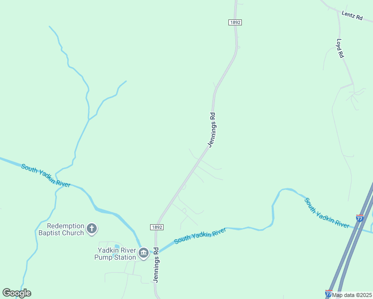 map of restaurants, bars, coffee shops, grocery stores, and more near 1033 Jennings Road in Statesville