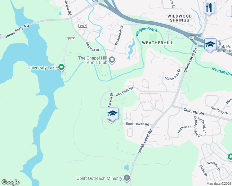 map of restaurants, bars, coffee shops, grocery stores, and more near in Carrboro