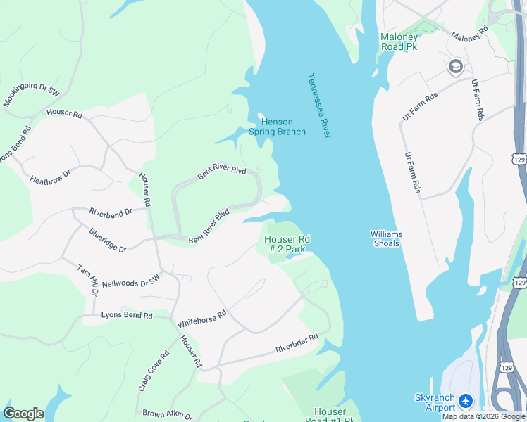 map of restaurants, bars, coffee shops, grocery stores, and more near 2104 Cove View Way in Knoxville