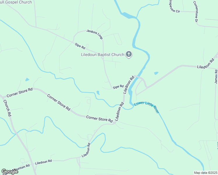 map of restaurants, bars, coffee shops, grocery stores, and more near 20 Little and Mays Drive in Taylorsville