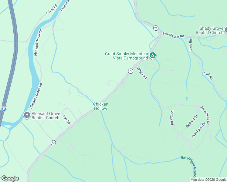 map of restaurants, bars, coffee shops, grocery stores, and more near 1521 Tennessee 73 in Newport