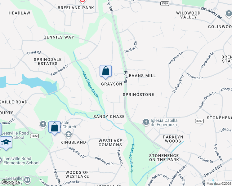 map of restaurants, bars, coffee shops, grocery stores, and more near 8304 Dunwood Court in Raleigh