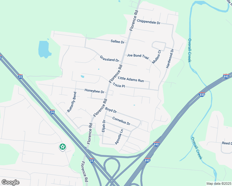 map of restaurants, bars, coffee shops, grocery stores, and more near 5063 Betsy Ann Avenue in Murfreesboro