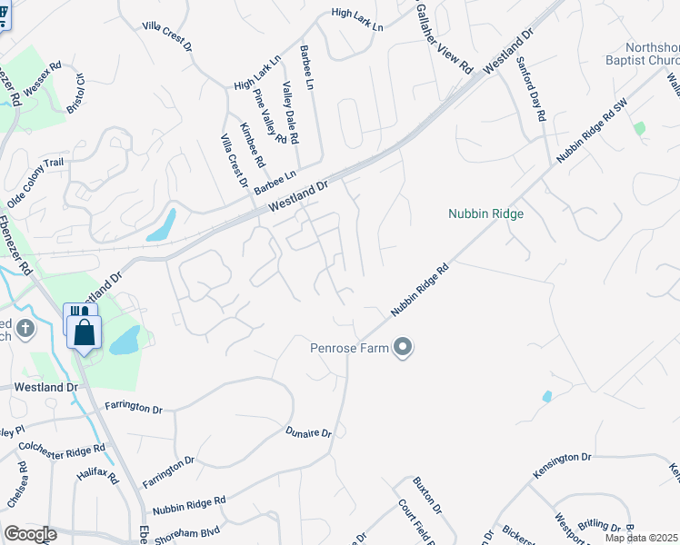 map of restaurants, bars, coffee shops, grocery stores, and more near 8504 Old Towne Court in Knoxville