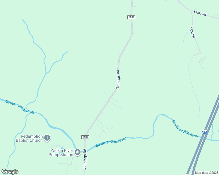 map of restaurants, bars, coffee shops, grocery stores, and more near 1033 Jennings Road in Statesville