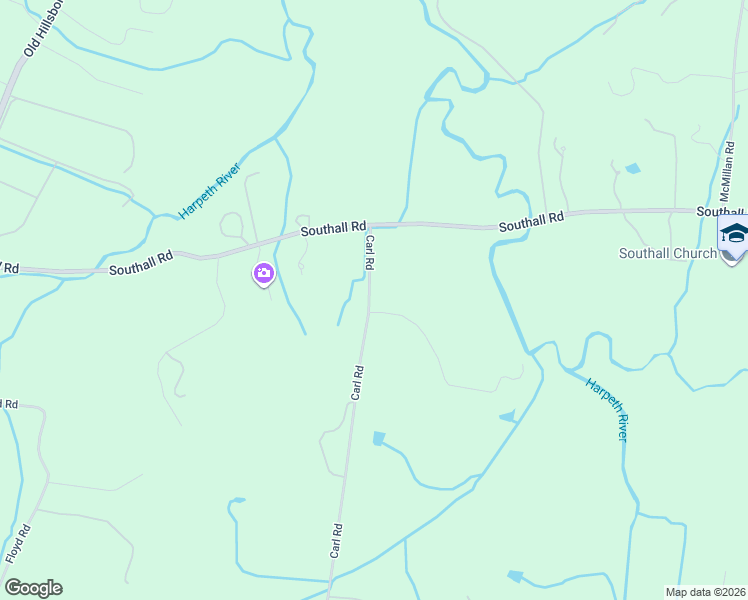 map of restaurants, bars, coffee shops, grocery stores, and more near 3114-3118 Carl Road in Franklin