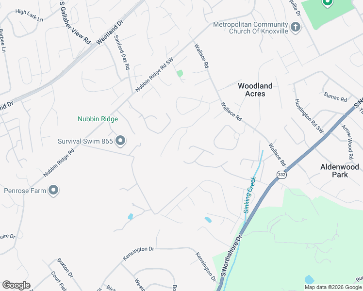 map of restaurants, bars, coffee shops, grocery stores, and more near 8328 Birch Run Lane in Knoxville