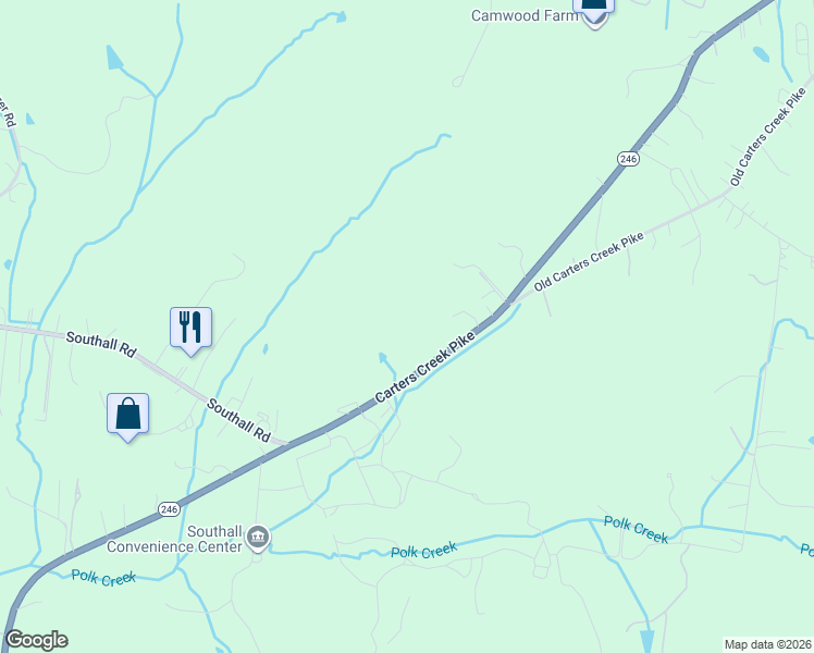 map of restaurants, bars, coffee shops, grocery stores, and more near 3110 Southall Road in Franklin