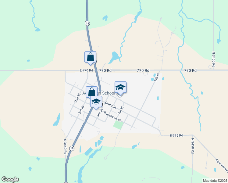 map of restaurants, bars, coffee shops, grocery stores, and more near 506 Washington Street in Agra