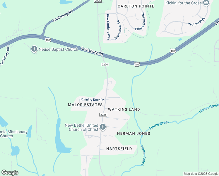map of restaurants, bars, coffee shops, grocery stores, and more near 4024 Jonesville Road in Wake Forest