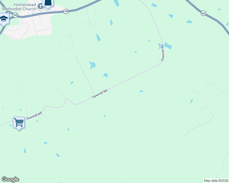 map of restaurants, bars, coffee shops, grocery stores, and more near 1460 Sawmill Road in Crossville