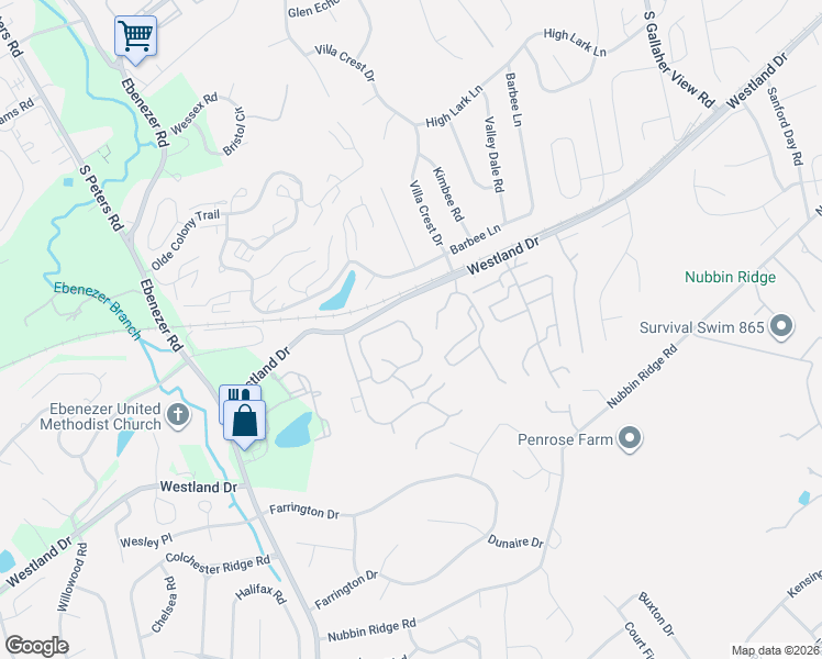 map of restaurants, bars, coffee shops, grocery stores, and more near 8703 Belle Mina Way in Knoxville