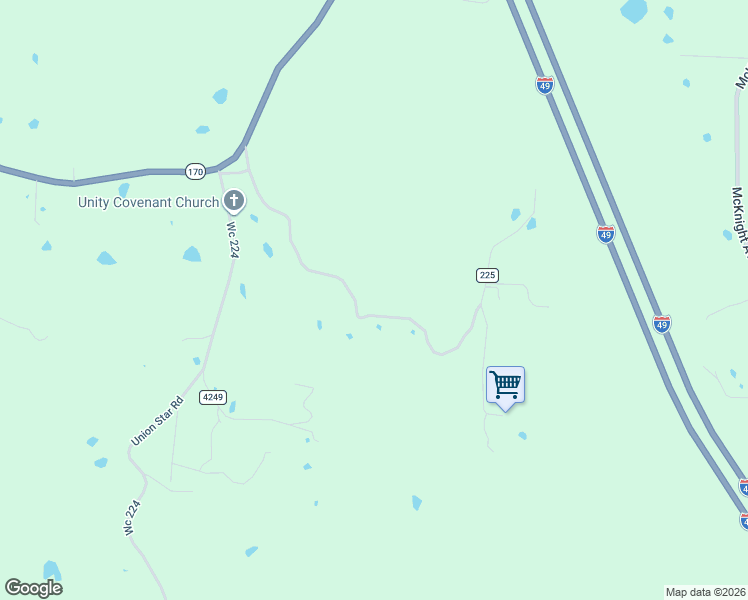 map of restaurants, bars, coffee shops, grocery stores, and more near 10768 Wooton Road in West Fork