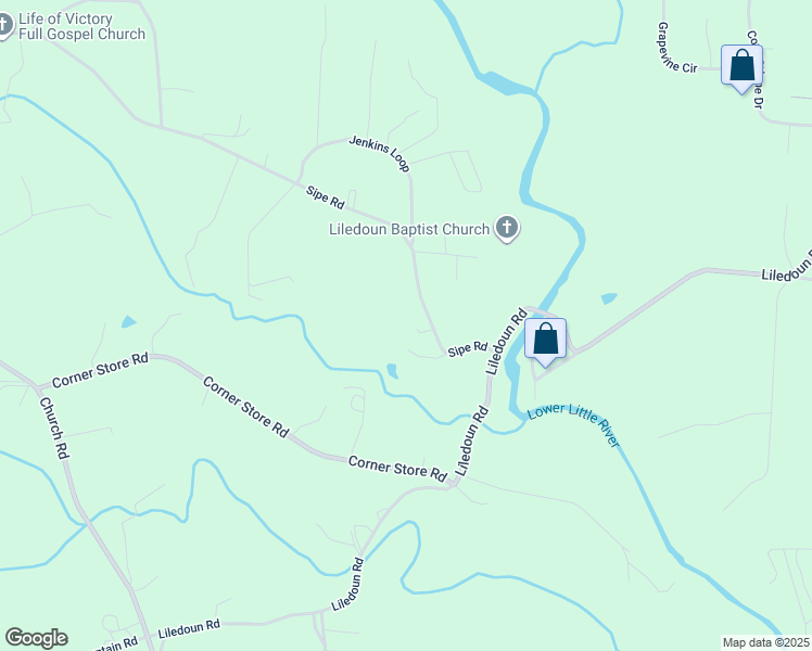 map of restaurants, bars, coffee shops, grocery stores, and more near 88 Little and Mays Drive in Taylorsville