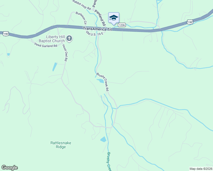 map of restaurants, bars, coffee shops, grocery stores, and more near 46A Brushy Creek Road in Spruce Pine