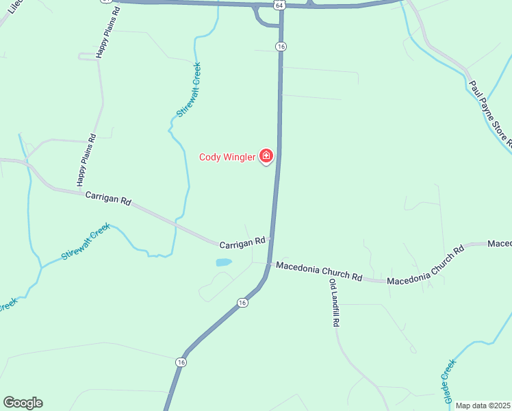 map of restaurants, bars, coffee shops, grocery stores, and more near 1780 North Carolina 16 in Taylorsville