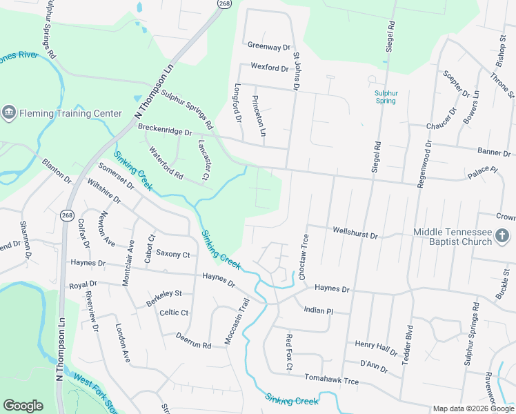 map of restaurants, bars, coffee shops, grocery stores, and more near 2603 Albany Court in Murfreesboro