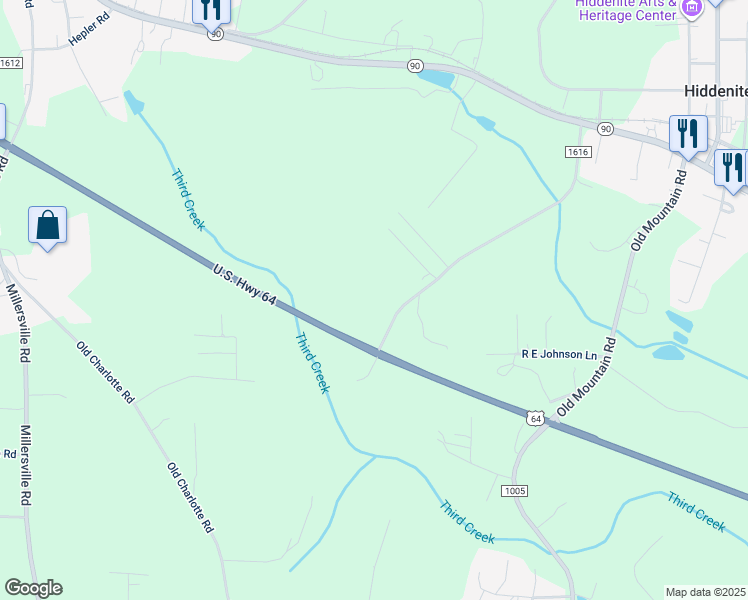 map of restaurants, bars, coffee shops, grocery stores, and more near Prichard Lane in Taylorsville
