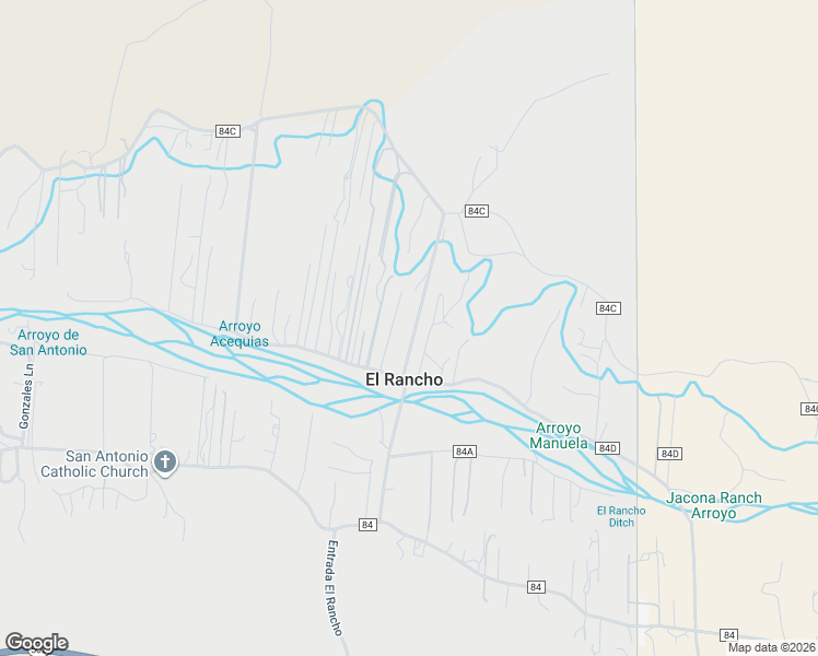 map of restaurants, bars, coffee shops, grocery stores, and more near 41 Evergreen Lane in Santa Fe