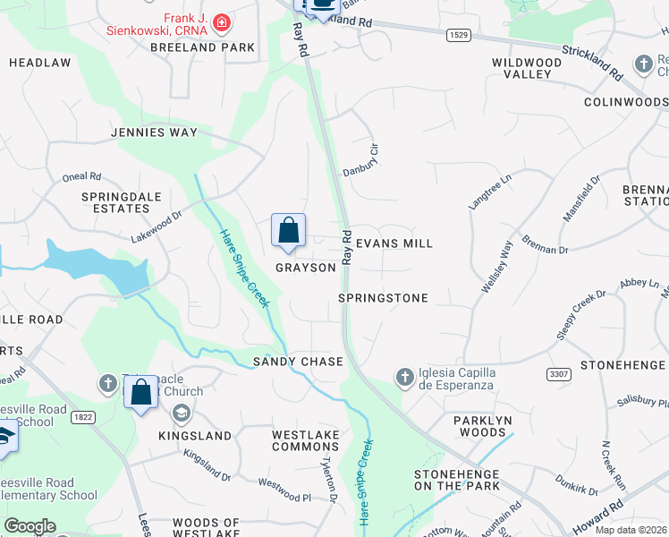 map of restaurants, bars, coffee shops, grocery stores, and more near 8409 Ray Road in Raleigh