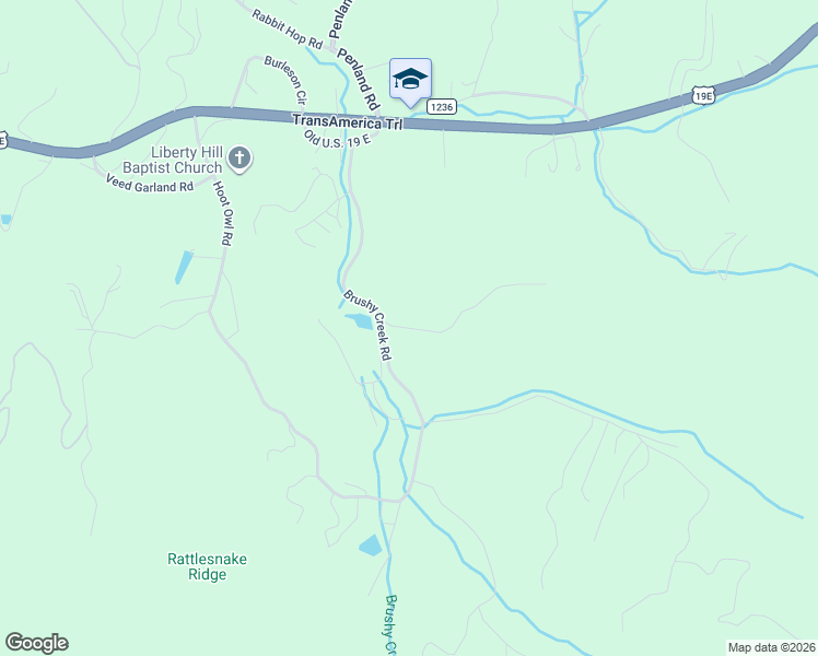 map of restaurants, bars, coffee shops, grocery stores, and more near 46A Brushy Creek Road in Spruce Pine