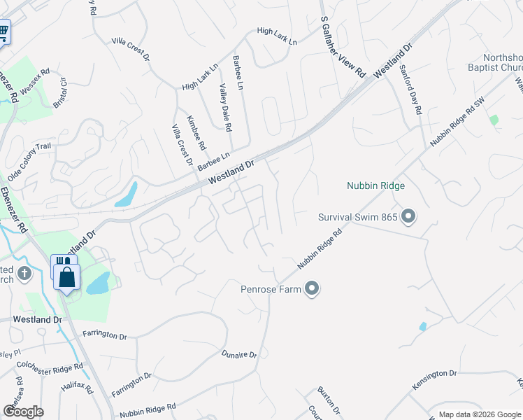 map of restaurants, bars, coffee shops, grocery stores, and more near 8513 East Cypress Lake Drive in Knoxville