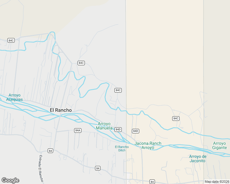 map of restaurants, bars, coffee shops, grocery stores, and more near 256 County Road 84 in Santa Fe
