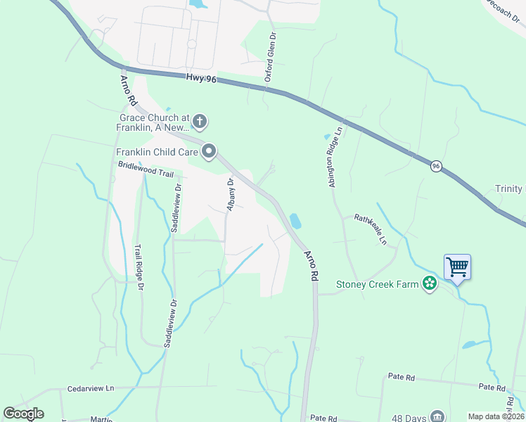 map of restaurants, bars, coffee shops, grocery stores, and more near 6001 Blackwell Lane in Franklin