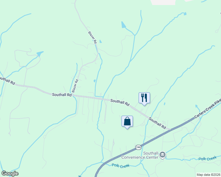 map of restaurants, bars, coffee shops, grocery stores, and more near 3166 Southall Road in Franklin