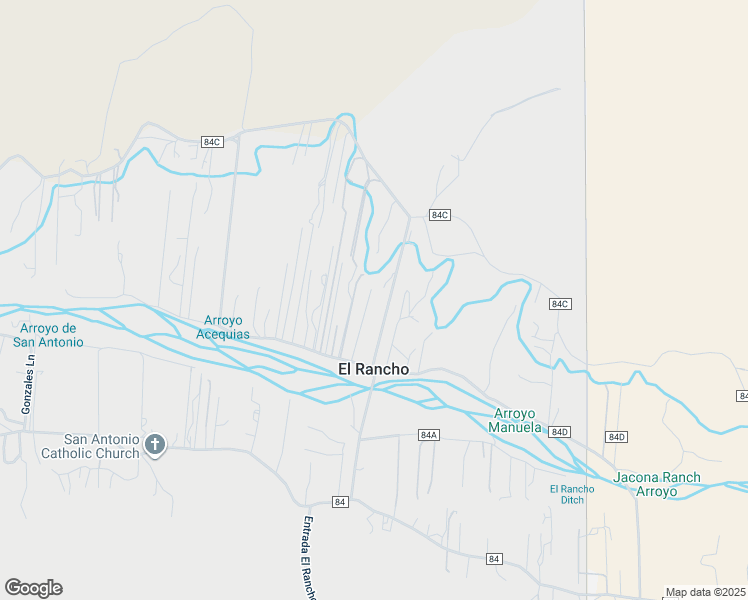 map of restaurants, bars, coffee shops, grocery stores, and more near 26 Perez Lane in Santa Fe