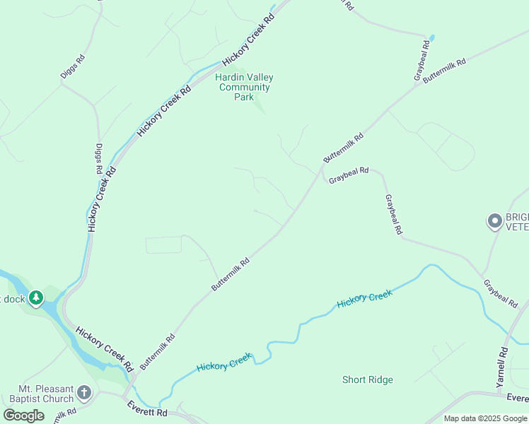 map of restaurants, bars, coffee shops, grocery stores, and more near 12757 Buttermilk Road in Knoxville