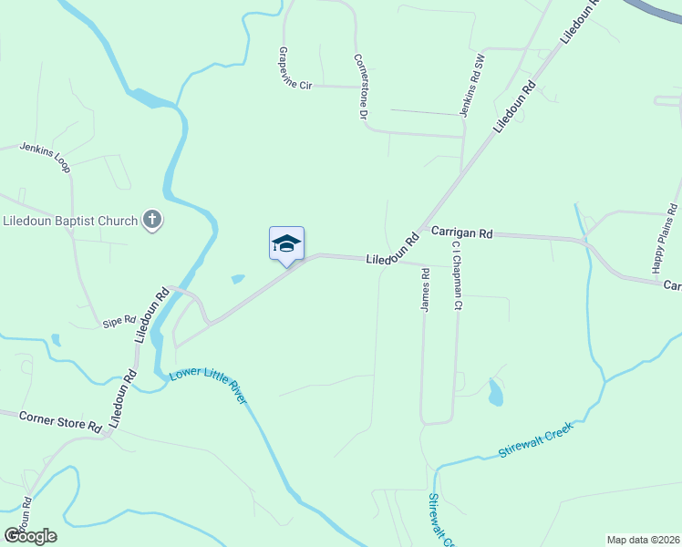 map of restaurants, bars, coffee shops, grocery stores, and more near 2080 Liledoun Road in Township of Taylorsville