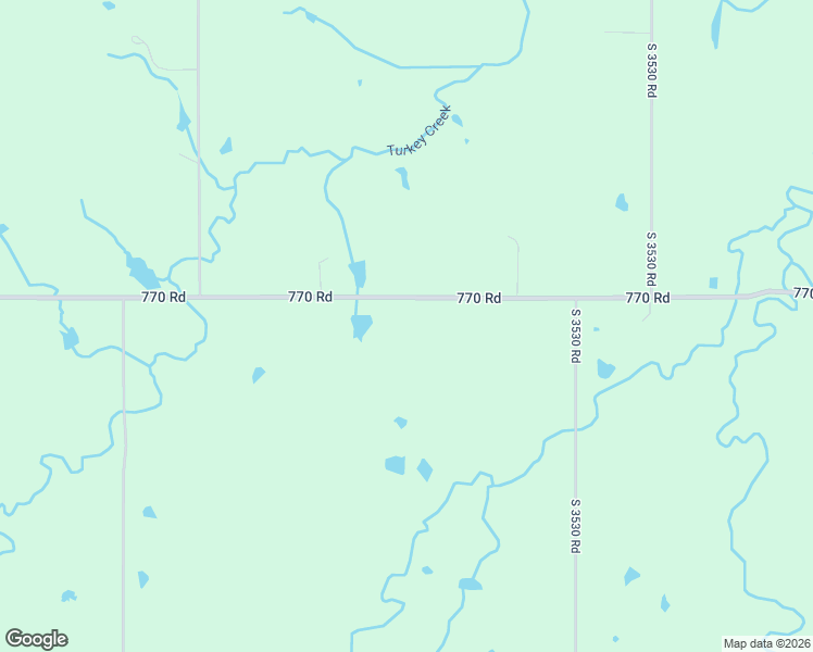 map of restaurants, bars, coffee shops, grocery stores, and more near 770 Road in Cushing