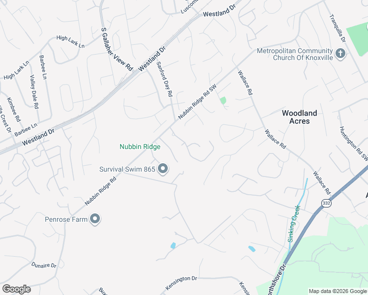 map of restaurants, bars, coffee shops, grocery stores, and more near 1141 Ansley Woods Way in Knoxville