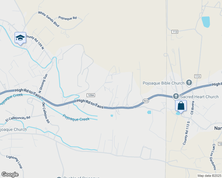 map of restaurants, bars, coffee shops, grocery stores, and more near 20A Sarma Lane in Santa Fe