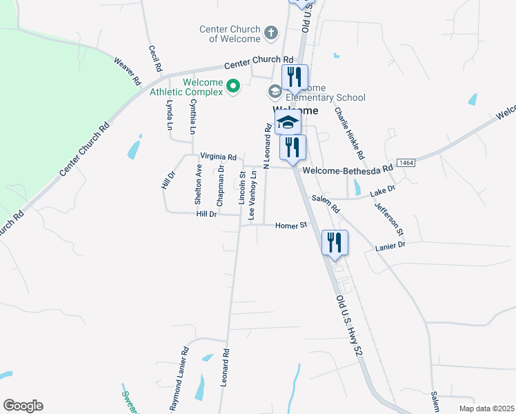 map of restaurants, bars, coffee shops, grocery stores, and more near 481 North Leonard Road in Lexington