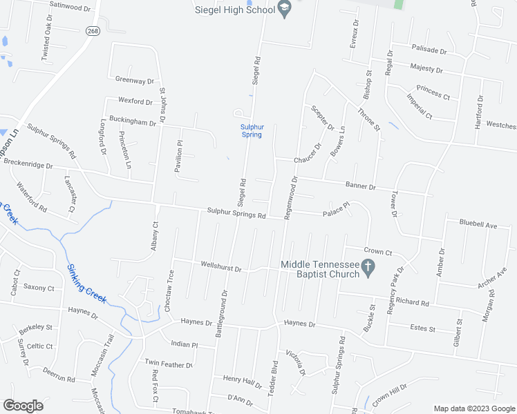 map of restaurants, bars, coffee shops, grocery stores, and more near 1009 Rosebud Court in Murfreesboro